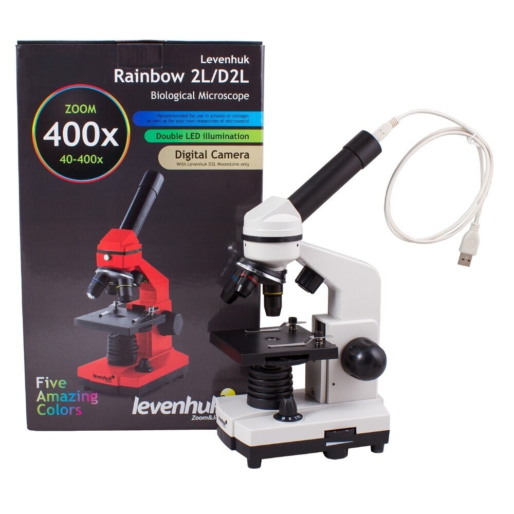 Skaitmeninis mikroskopas Levenhuk Rainbow D2L 0.3M Balta spalva 4 Skaitmeninis mikroskopas Levenhuk Rainbow D2L 0.3M Balta spalva 4
