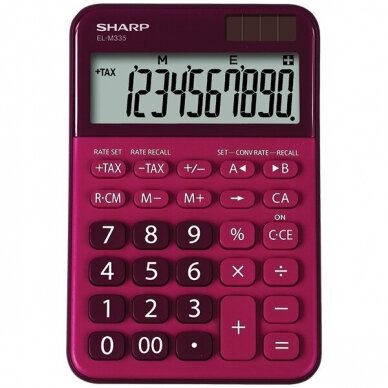 Skaičiuotuvas Sharp EL-M335, raudonas Skaičiuotuvas Sharp EL-M335, raudonas