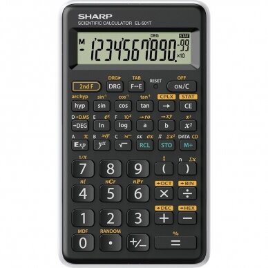 Skaičiuotuvas Sharp Scientific EL-501T, baltas Skaičiuotuvas Sharp Scientific EL-501T, baltas
