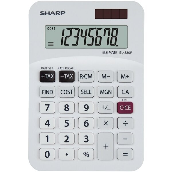 Skaičiuotuvas Sharp EL-330F, baltas Skaičiuotuvas Sharp EL-330F, baltas
