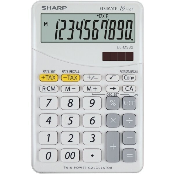 Skaičiuotuvas Sharp EL-M332, baltas Skaičiuotuvas Sharp EL-M332, baltas