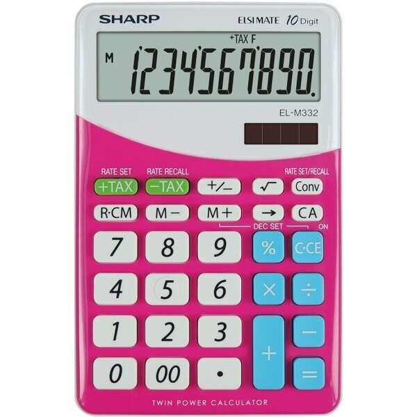 Skaičiuotuvas Sharp EL-M332, rožinis Skaičiuotuvas Sharp EL-M332, rožinis