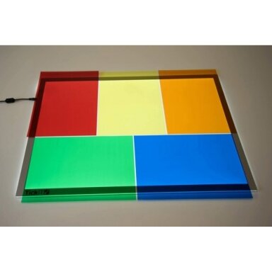 Spalvoti acetatiniai A4 lapai - 5 vnt.