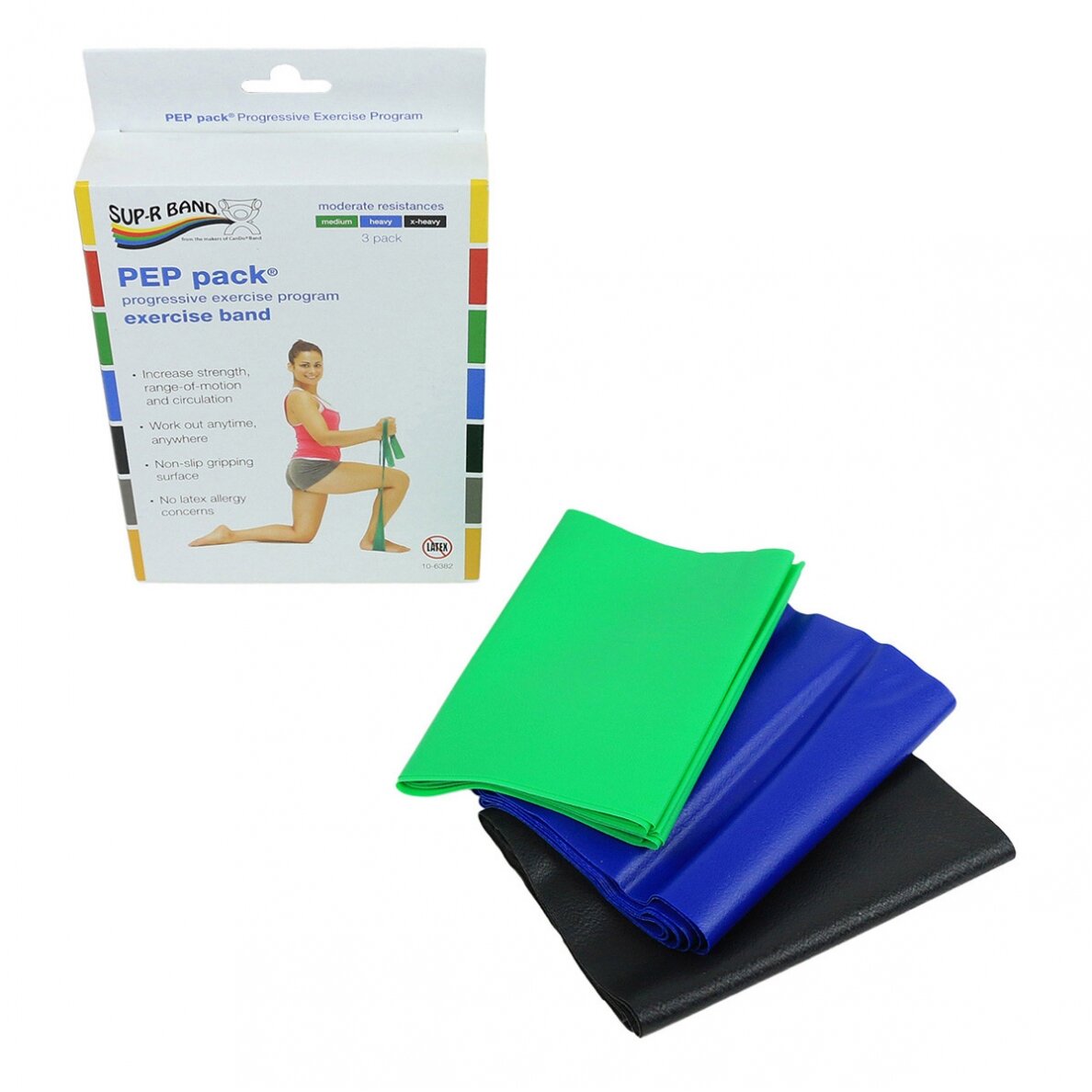 Sup-R Band®, PEP Pack, fitneso juostų rinkinys, vidutinis lygis Sup-R Band®, PEP Pack, fitneso juostų rinkinys, vidutinis lygis
