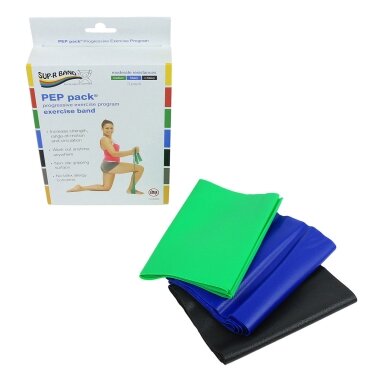 Sup-R Band®, PEP Pack, fitneso juostų rinkinys, vidutinis lygis Sup-R Band®, PEP Pack, fitneso juostų rinkinys, vidutinis lygis