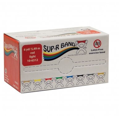 Sup-R Band® 6“ fitneso juosta - raudona/lengvas lygis Sup-R Band® 6“ fitneso juosta - raudona/lengvas lygis