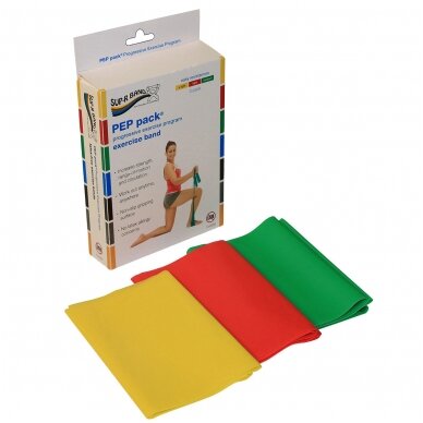 Sup-R Band®, PEP Pack, fitneso juostų rinkinys, lengvas lygis Sup-R Band®, PEP Pack, fitneso juostų rinkinys, lengvas lygis