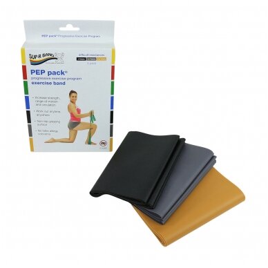 Sup-R Band®, PEP Pack, fitneso juostų rinkinys, sunkus lygis Sup-R Band®, PEP Pack, fitneso juostų rinkinys, sunkus lygis