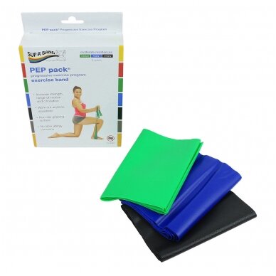 Sup-R Band®, PEP Pack, fitneso juostų rinkinys, vidutinis lygis Sup-R Band®, PEP Pack, fitneso juostų rinkinys, vidutinis lygis