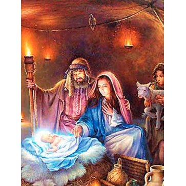 Tapybos pagal skaičius rinkinys Jėzaus Kristaus gimimas