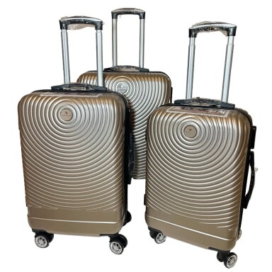 Vidutinis lagaminas Airtex 652/24, M, šampano spalvos