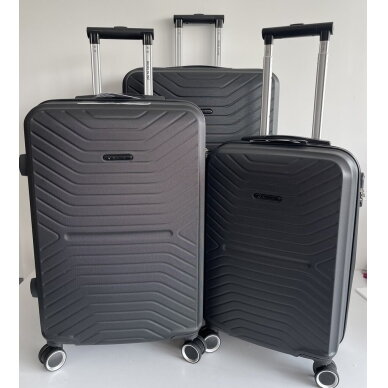 Vidutinis kelioninis lagaminas Airtex, 625/M, juodos spalvos 14