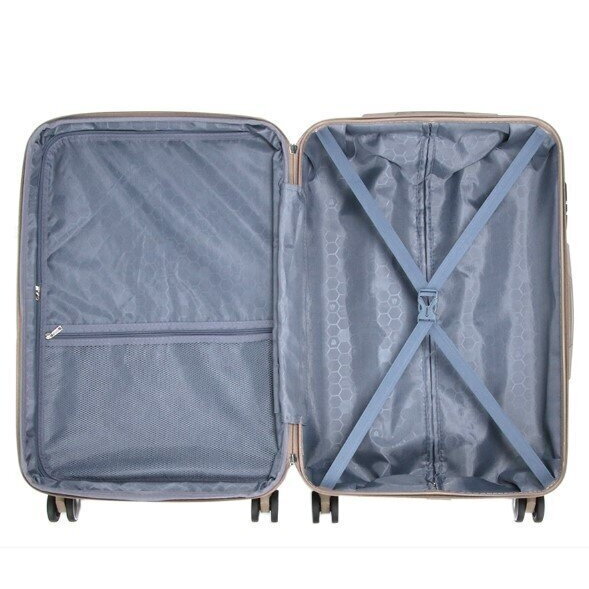 Vidutinis kelioninis lagaminas Airtex 61 L, šampano spalvos, 628/M 10
