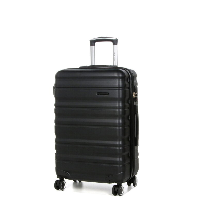 Vidutinis kelioninis lagaminas Airtex 61 L, juodas, 628/M Vidutinis kelioninis lagaminas Airtex 61 L, juodas, 628/M