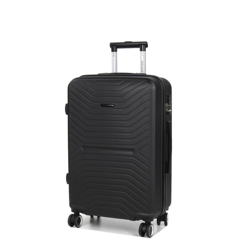 Vidutinis kelioninis lagaminas Airtex, 625/M, juodos spalvos