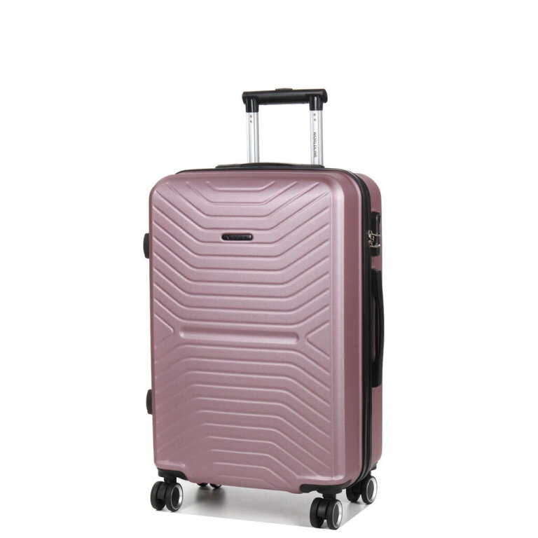 Vidutinis kelioninis lagaminas Airtex, 625/M, rožinės spalvos