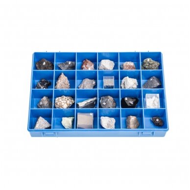 Vulkaninių akmenų ir mineralų kolekcija (24 vnt.)