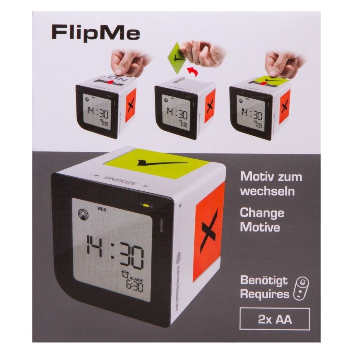 Žadintuvas Bresser FlipMe Tabletop, sidabrinis 9