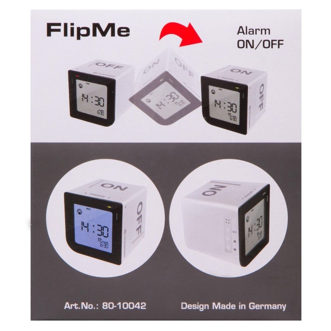 Žadintuvas Bresser FlipMe Tabletop, sidabrinis 10