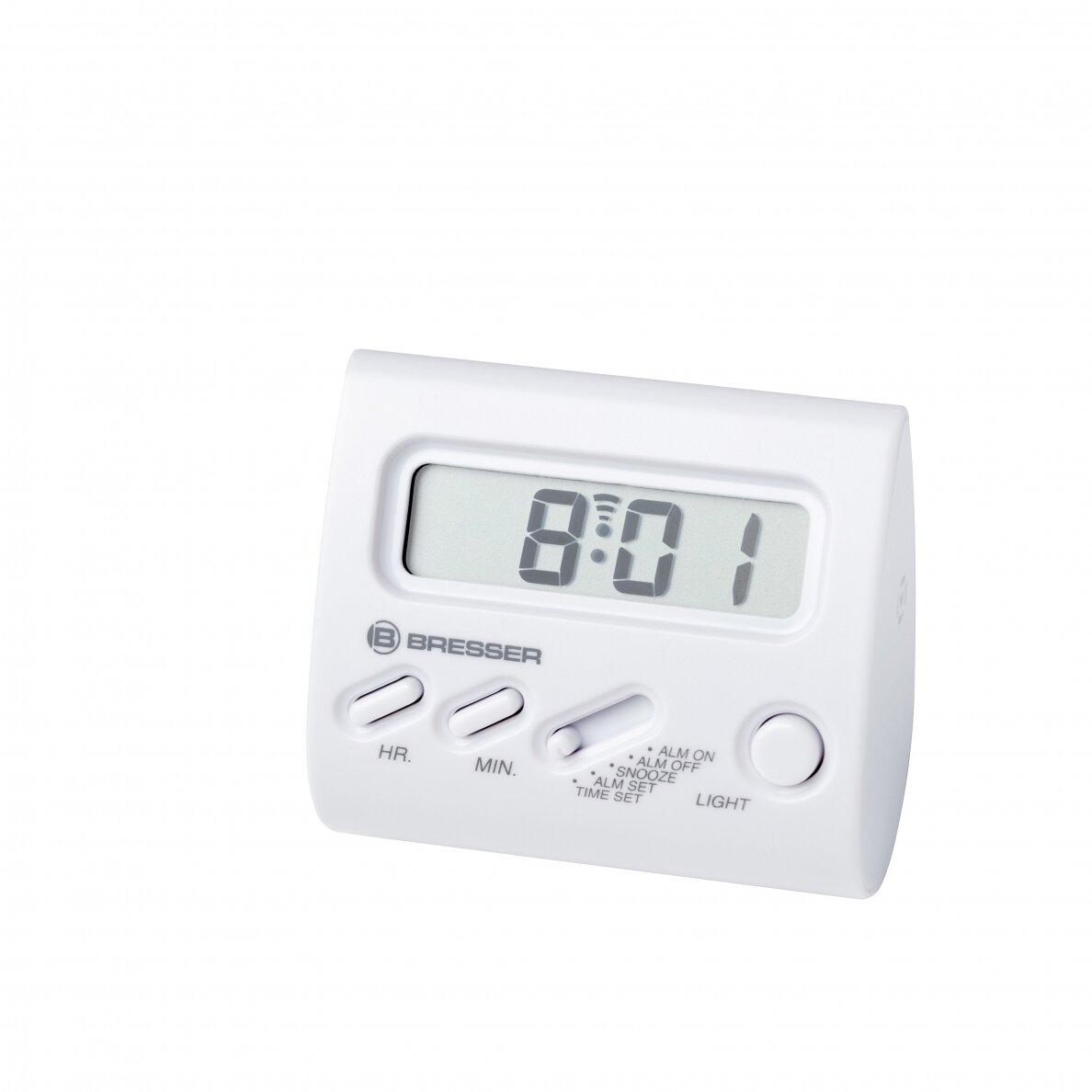Žadintuvas Bresser Yo-Yo, su LCD ekranu, baltas Žadintuvas Bresser Yo-Yo, su LCD ekranu, baltas