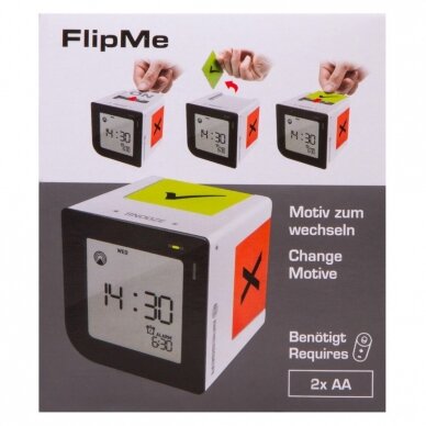 Žadintuvas Bresser FlipMe Tabletop, sidabrinis 9 Žadintuvas Bresser FlipMe Tabletop, sidabrinis 9